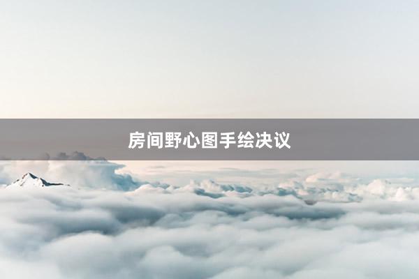 房间野心图手绘决议